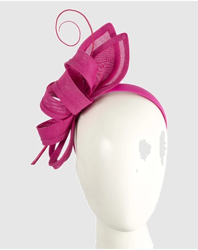 Max Alexander - Fuchsia Bow Fascinator