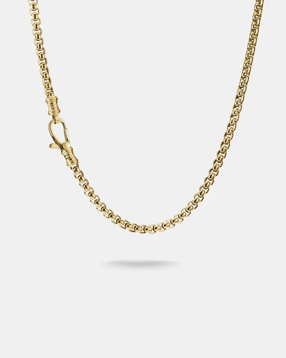 THOMAS SABO - Gold-Tone Stainless Steel Box Chain Necklace 4mm