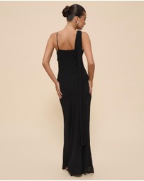 CHANCERY - Elly Asymmetric Draped Cowl Maxi Dress