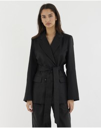 Amelius - Mia Double Breasted Tie Blazer