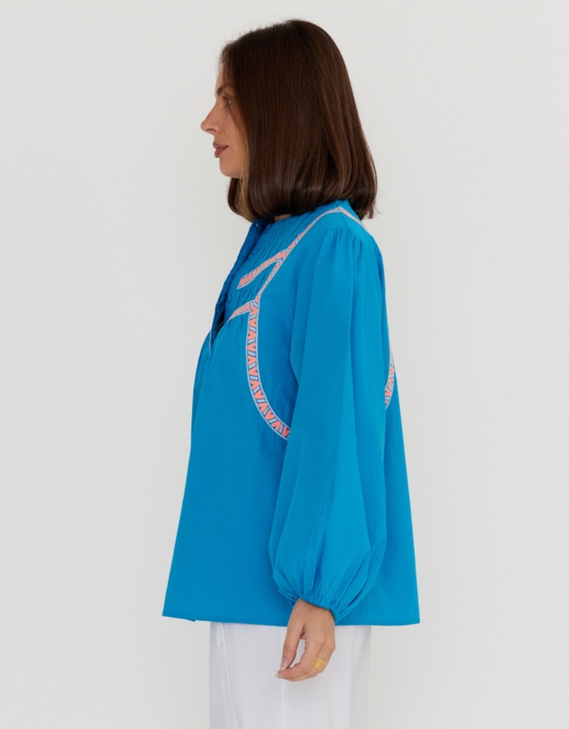 ALEXANDRA - Silas Blouse Blue Teal