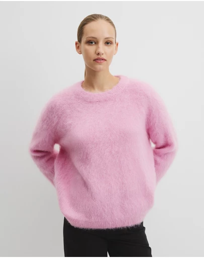 Country Road - Long Sleeve Fluffy Crew Knit