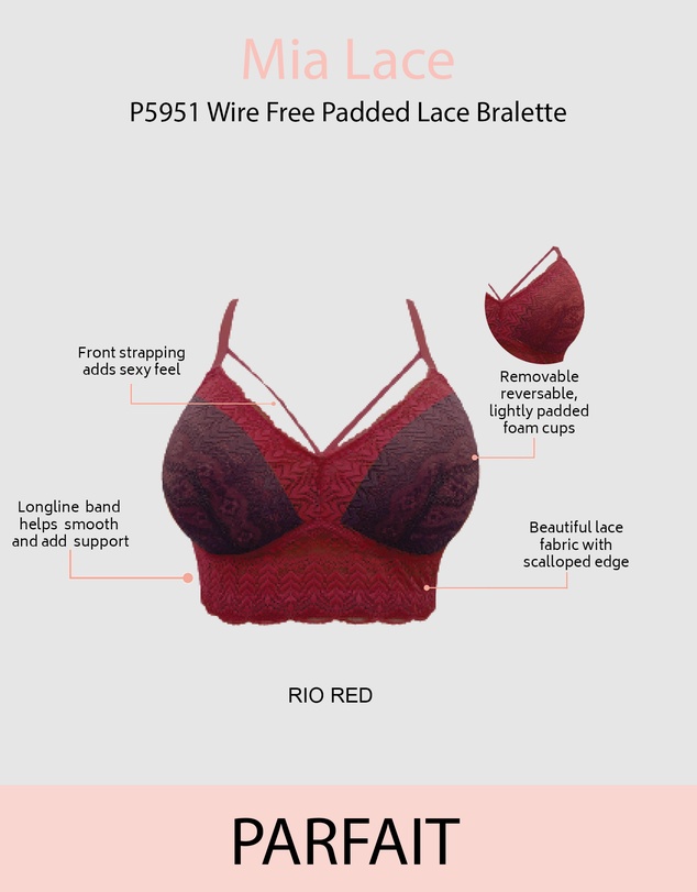 Parfait - Mia Wireless Longline Lace Bralette