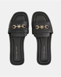 Tommy Hilfiger - Leather Horsebit Mules - Women's