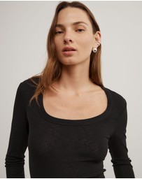 Witchery - Scoop Neck Long Sleeve Top
