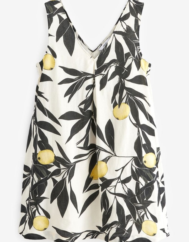 NEXT - Linen Blend V-Neck Mini Dress