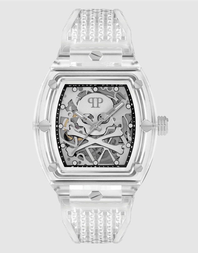 Philipp Plein - The $Keleton Crystal 44mm Transparent Dial and Clear Strap