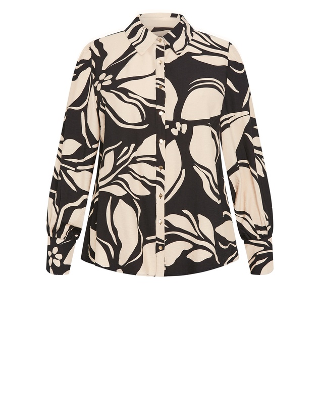 City Chic - Bella Long Sleeve Print Shirt