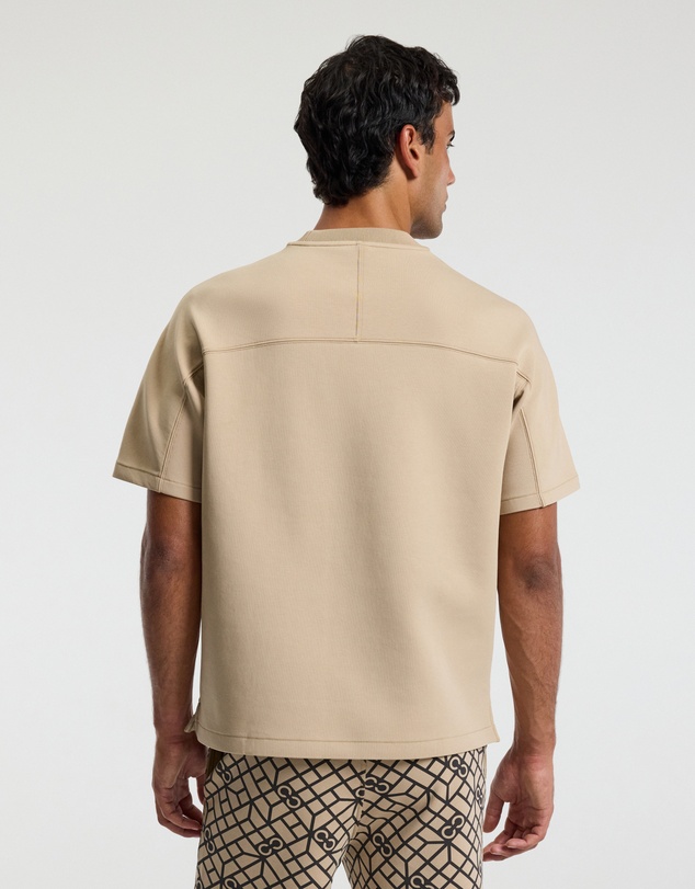 Calibre - Embossed Logo Short Sleeve Sweat Top Dune