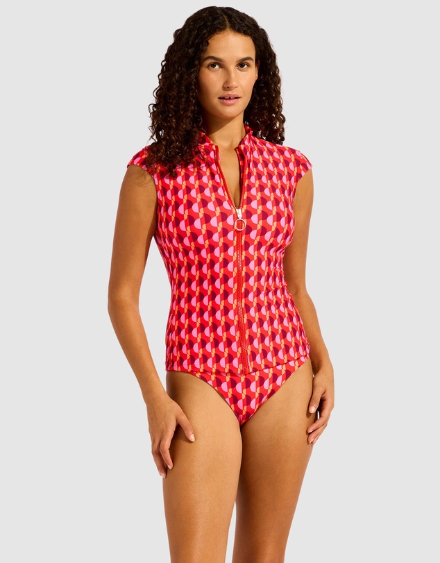 Seafolly - Sorrento Cap Sleeve Sunvest Bikini Top