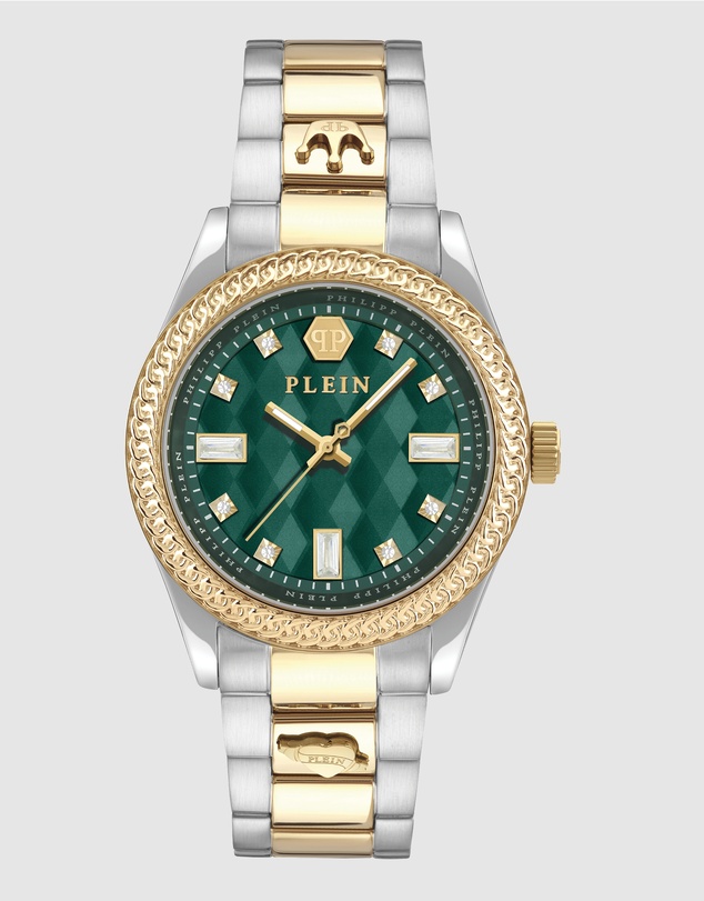 Philipp Plein - Queen 38mm Green Dial with Two-tone bracelet