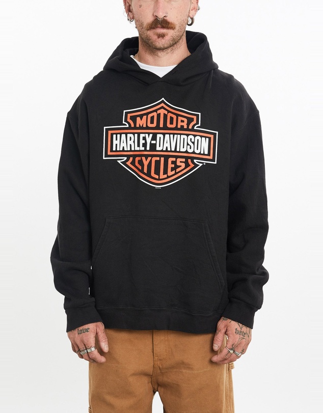 Vintage by The Real Deal - Pre Loved - Vintage Harley Davidson Pensacola Florida Hooded Sweatshirt
