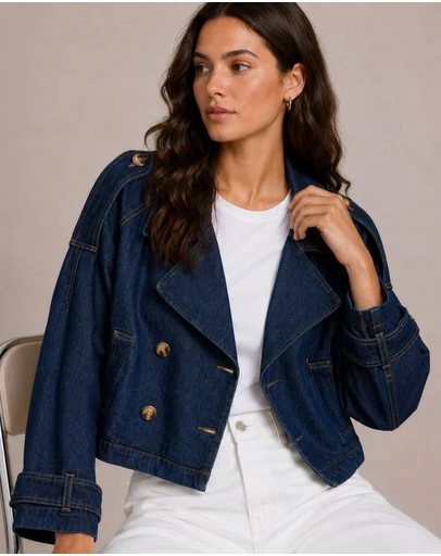 Vero Moda - Lelou Cropped Denim Jacket
