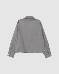 Bonsai - Oversize Fit Embroidery Logo Zip Shirt