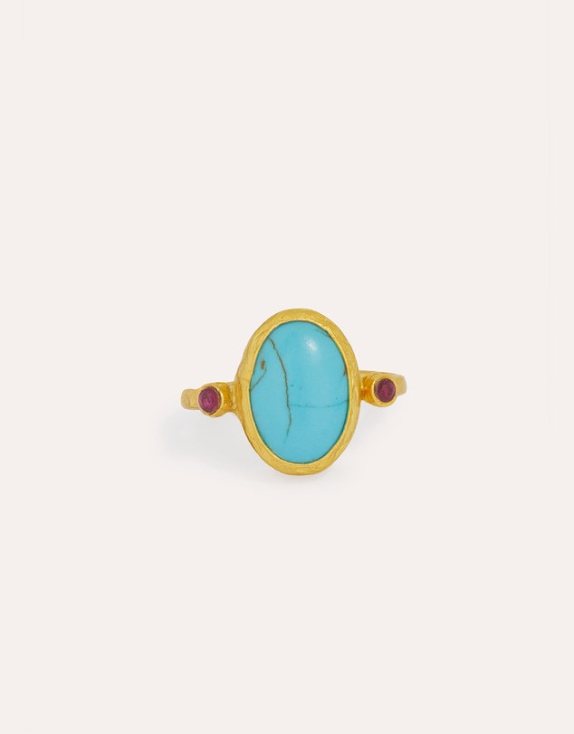 Ottoman Hands - Lucia Turquoise Cocktail Ring