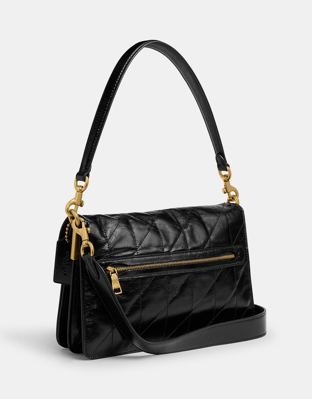 Coach - Quilted Glazed Leather Chain Tabby Shoulder Bag with Chain