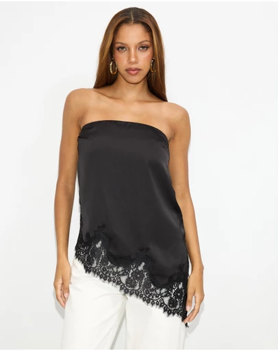 Dazie - Rhode Lace Asymmetric Top