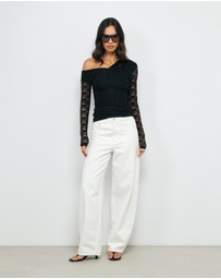AERE - Arielle Off Shoulder Lace Top