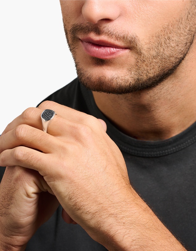 THOMAS SABO - Ring with Black Stones Silver