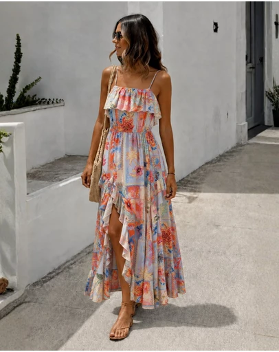 Esther & Co - Ryza Dress - Sunset Symphony