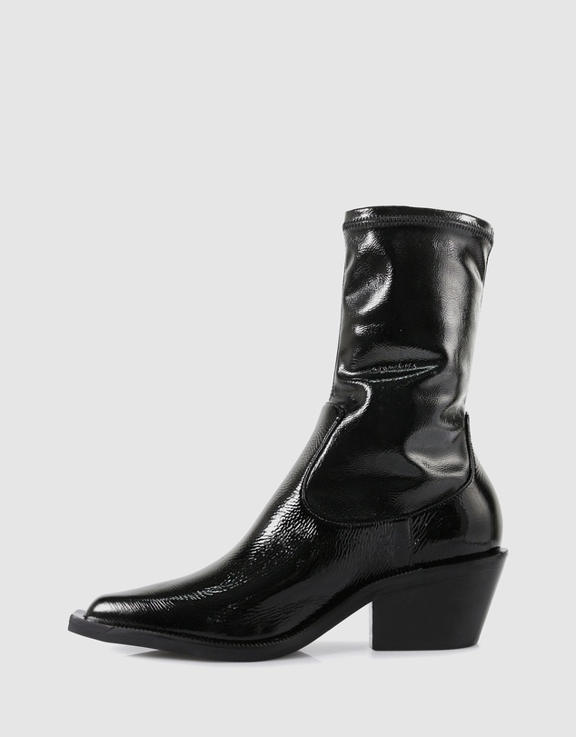 Sempre Di - Jayda Patent Ankle Boots