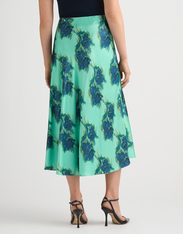 David Lawrence - Cara Satin Midi Skirt