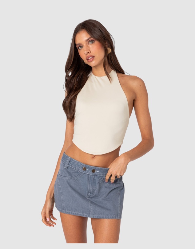EDIKTED - Raine Curved Halter Top