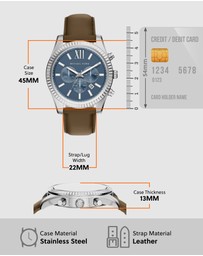 Michael Kors - Lexington Brown Chronograph Watch