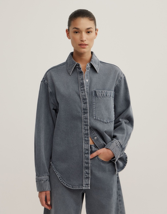 Witchery - Boxy Long Sleeve Denim Shirt