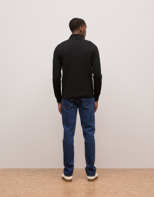 Trenery - Merino Half Zip in Black