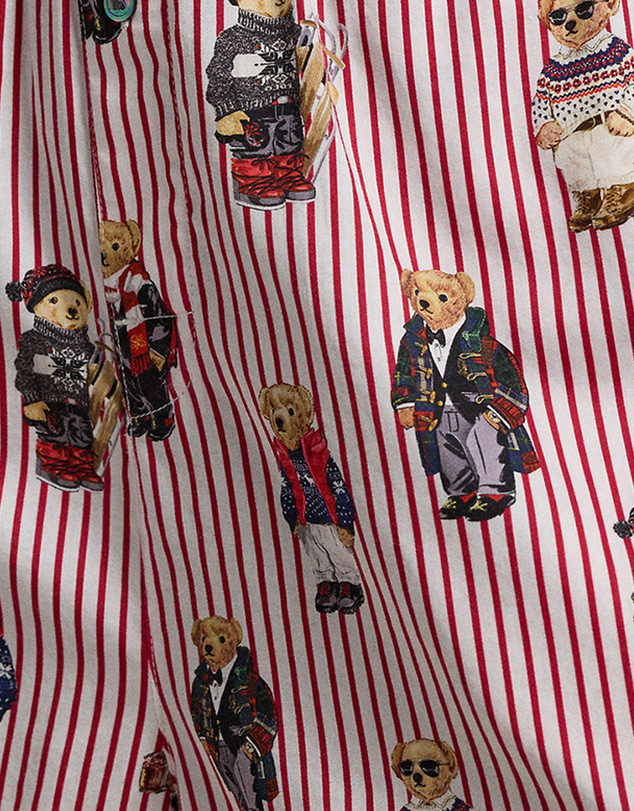 Polo Ralph Lauren - Polo Bear Print Striped Cotton Boxer Short