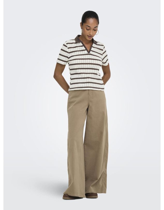 ONLY - Halia Striped Collared Top