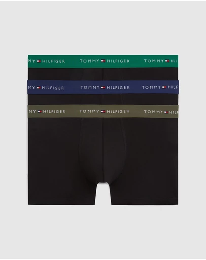 Tommy Hilfiger - 3-Pack Signature Repeat Logo Waistband Trunks