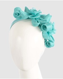 Max Alexander - Sinamay Curls Aqua Fascinator