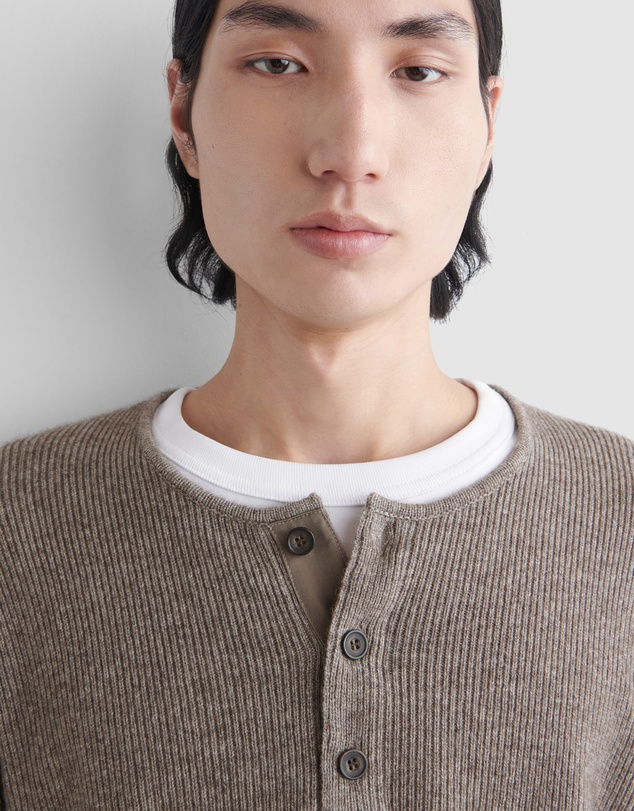 COS - Knitted Merino-Yak Henley Top