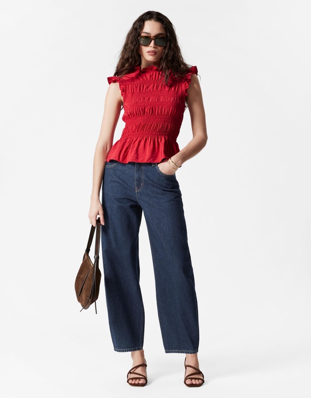 & Other Stories - Smocked Frill Top
