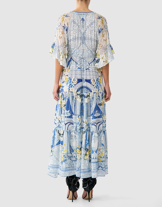 Camilla - Ruffle Sleeve Long Dress