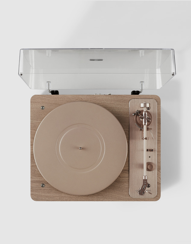 Crosley - Crosley E100 Record Player Shelf System - Natural