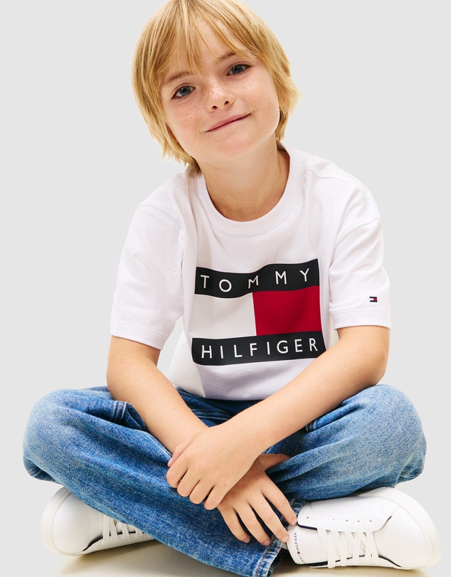 Tommy Hilfiger - Heritage Flag Print Jersey T-Shirt - Kids