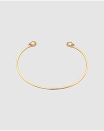 Elli Jewelry - Bangle Crystal 925 Sterling Silver Gold-Plated