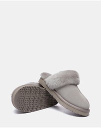 EVERAU - Australian Shepherd Ugg Muffin Slipper Special Cow Suede Upper House Shoes