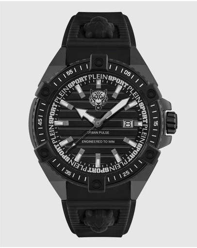 Plein Sport - Plein Urban Pulse 47mm Black dial and Black silicone strap