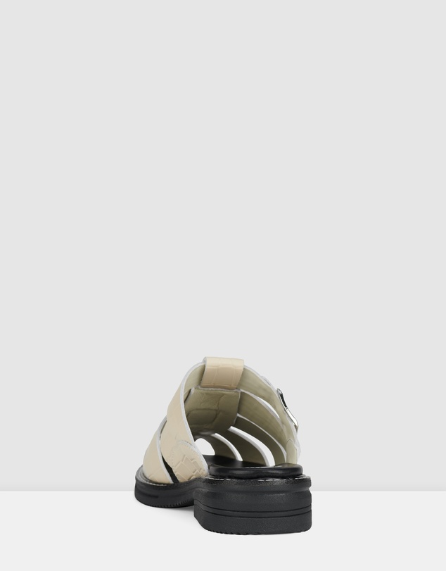 Rollie - Mule Fisherman Croc Flat