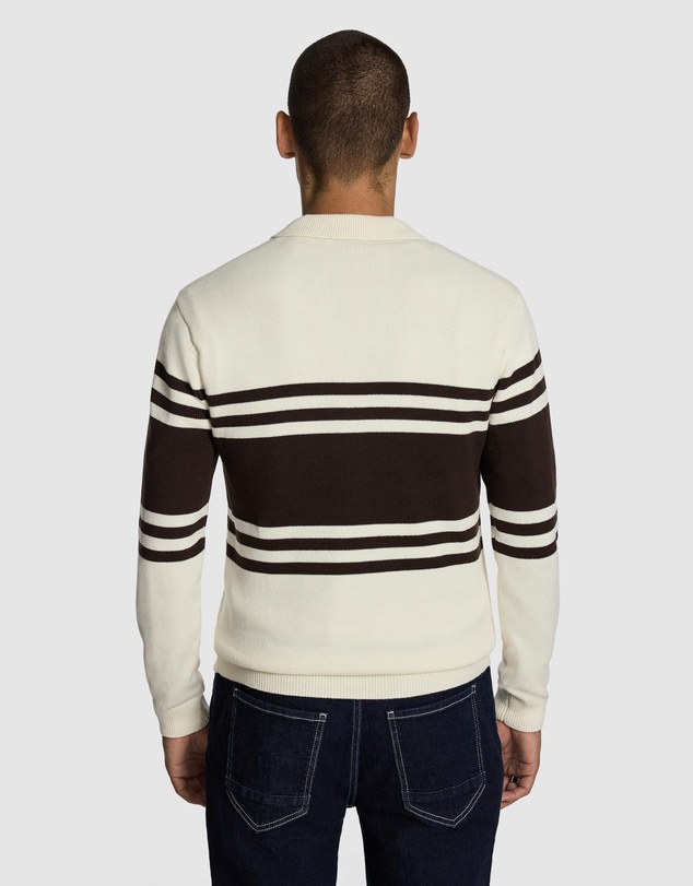 yd. - Leon Stripe Polo Knit Jumper