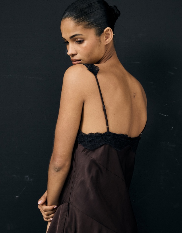 Lover - Calypso Lace Trim Asymmetric Mini Dress