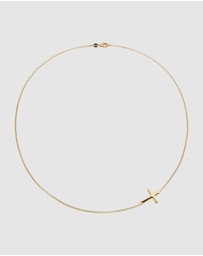 Elli Jewelry - Necklace Cross Pendant 925 Sterling Silver Gold-Plated