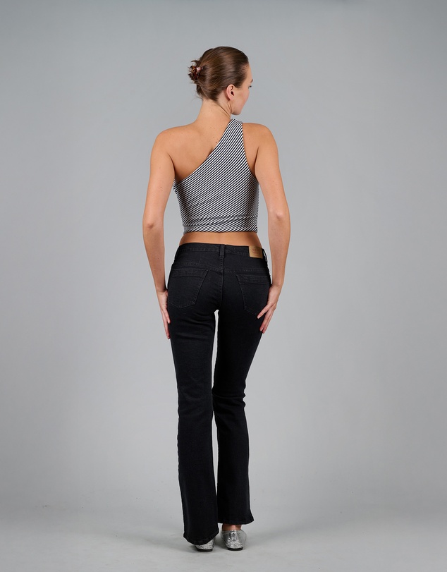 Love and Nostalgia - Roller Girl Top - Black / White