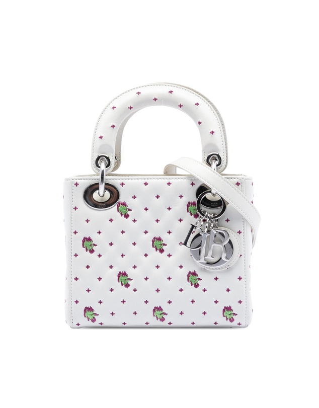 Pre-Loved by Azura Reborn - Pre-Loved Mini Embroidered Calfskin Lady Dior