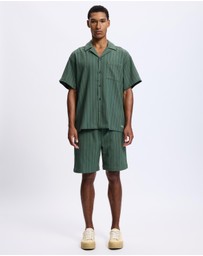Scotch & Soda - Tonal-Striped Short-Sleeved Shirt