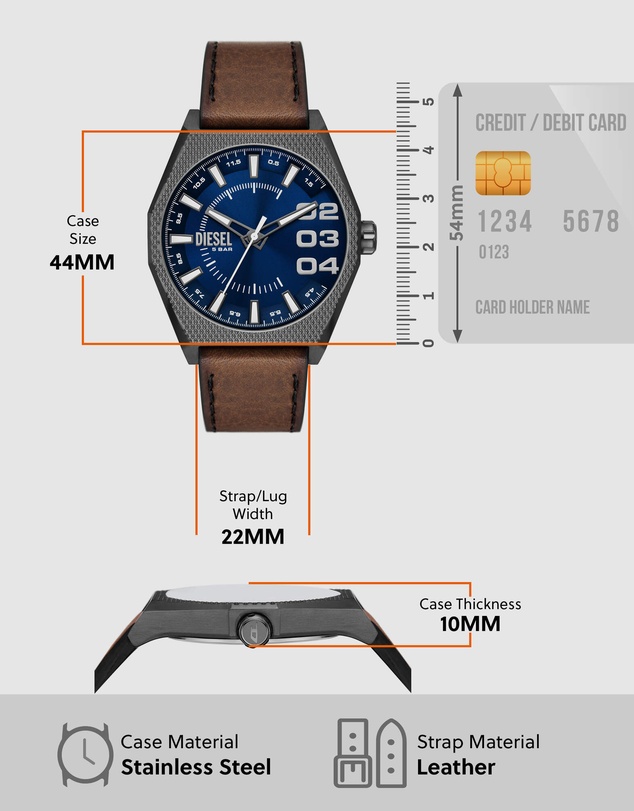 Diesel - Scraper Brown Analogue Watch